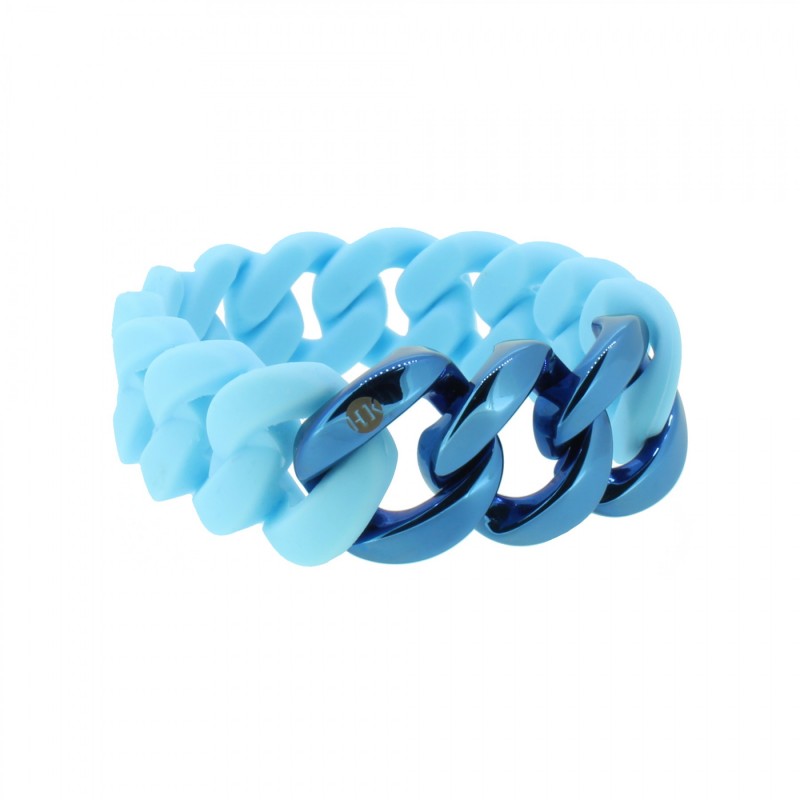 HANSE-KLUNKER ORIGINAL Damen Armband 107956 Edelstahl hellblau blau