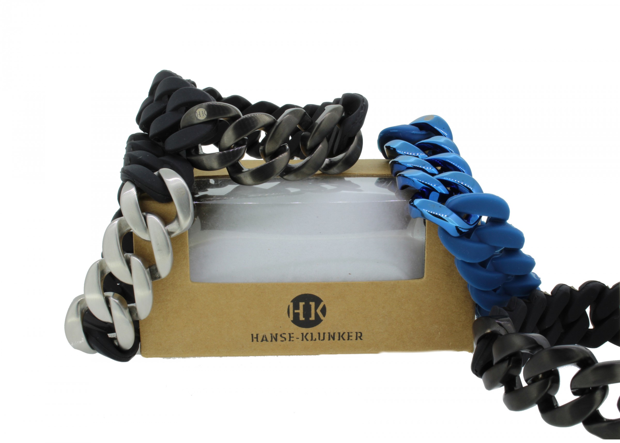 HANSE-KLUNKER ORIGINAL Herren Armband 106979 Edelstahl blau blau |  Hanseklunker