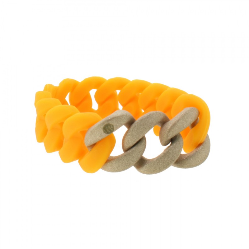 HANSE-KLUNKER ORIGINAL Damen Armband 107933 Edelstahl orange rosegold sandgestrahlt