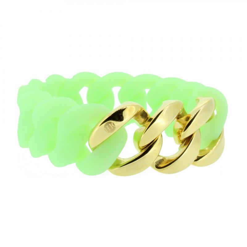 HANSE-KLUNKER ORIGINAL Damen Armband 106794 Edelstahl mintgrün gold