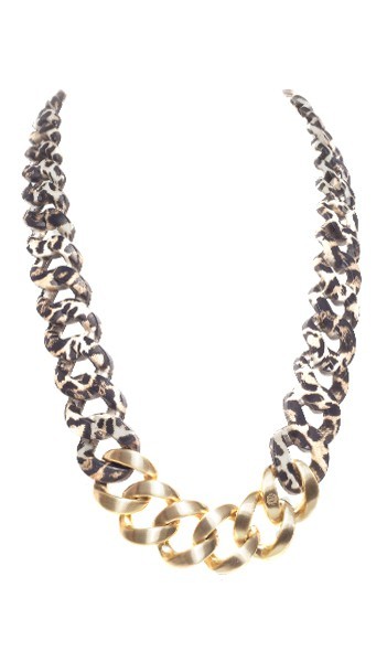 HANSE-KLUNKER Damen Kette 107106 Edelstahl leopard gold matt