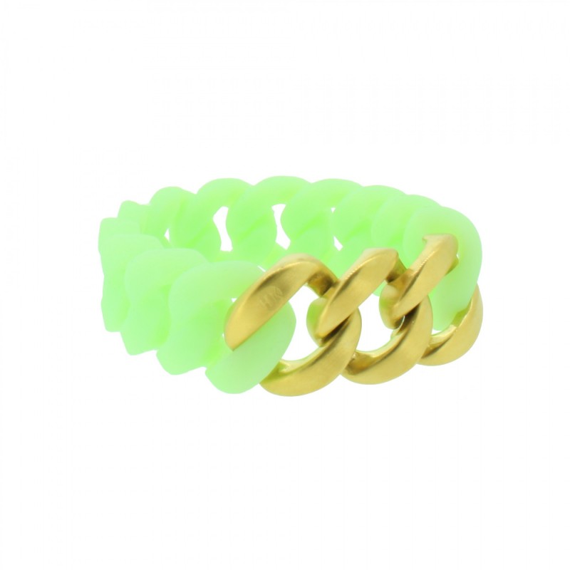 HANSE-KLUNKER ORIGINAL Damen Armband 107947 Edelstahl mintgrün gold matt