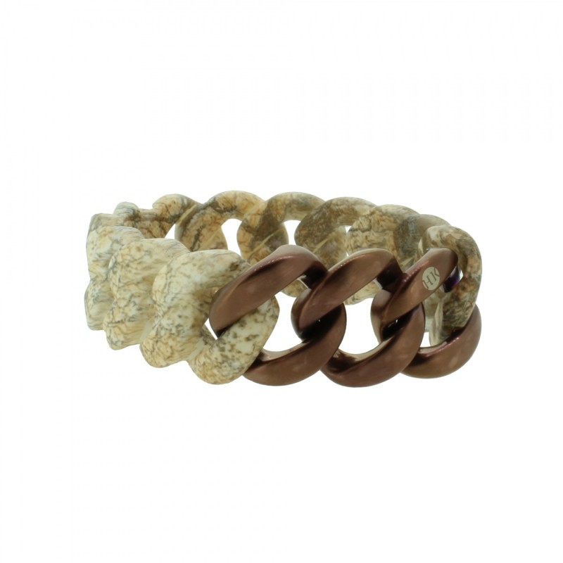 HANSE-KLUNKER ORIGINAL Damen Armband 107788 Edelstahl stone bronze matt