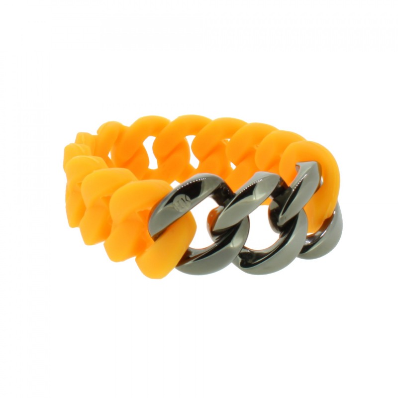 HANSE-KLUNKER ORIGINAL Damen Armband 107931 Edelstahl orange gun metal