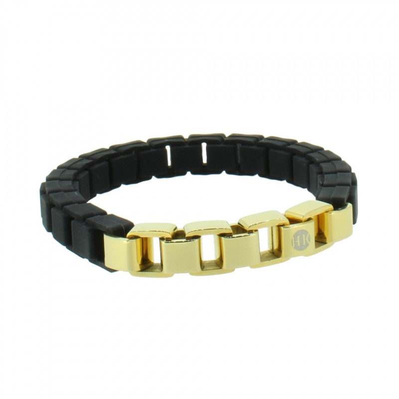 HANSE-KLUNKER FASHION Damen Armband 107995 Edelstahl schwarz gold