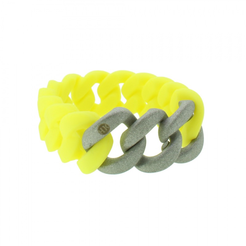 HANSE-KLUNKER ORIGINAL Damen Armband 107937 Edelstahl gelb silber sandgestrahlt