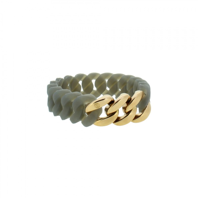 HANSE-KLUNKER MINI Damen Armband 107965 Edelstahl grau rosegold