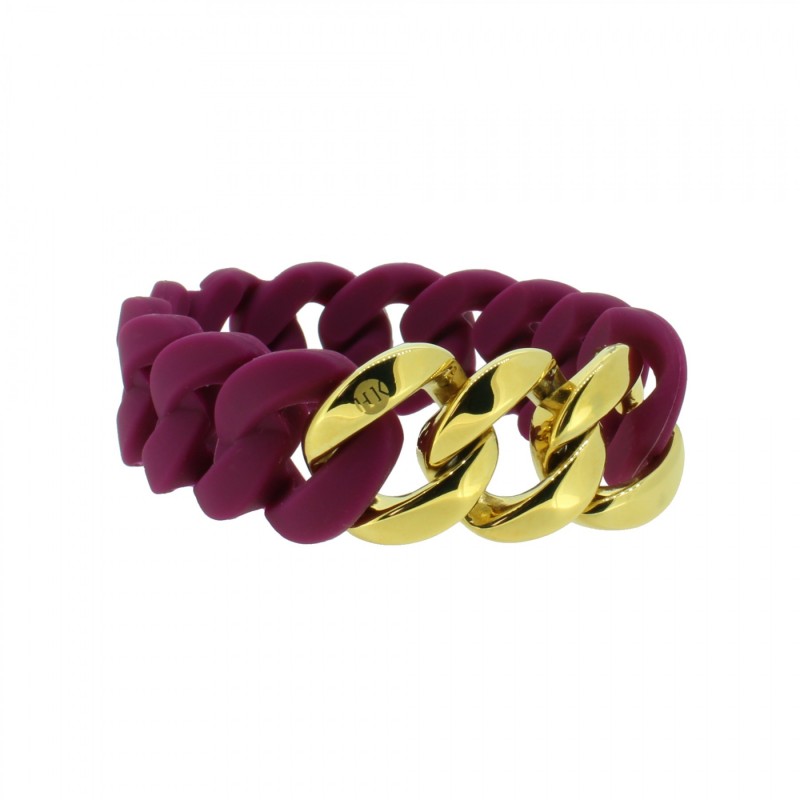 HANSE-KLUNKER ORIGINAL Damen Armband 107776 Edelstahl aubergine gold