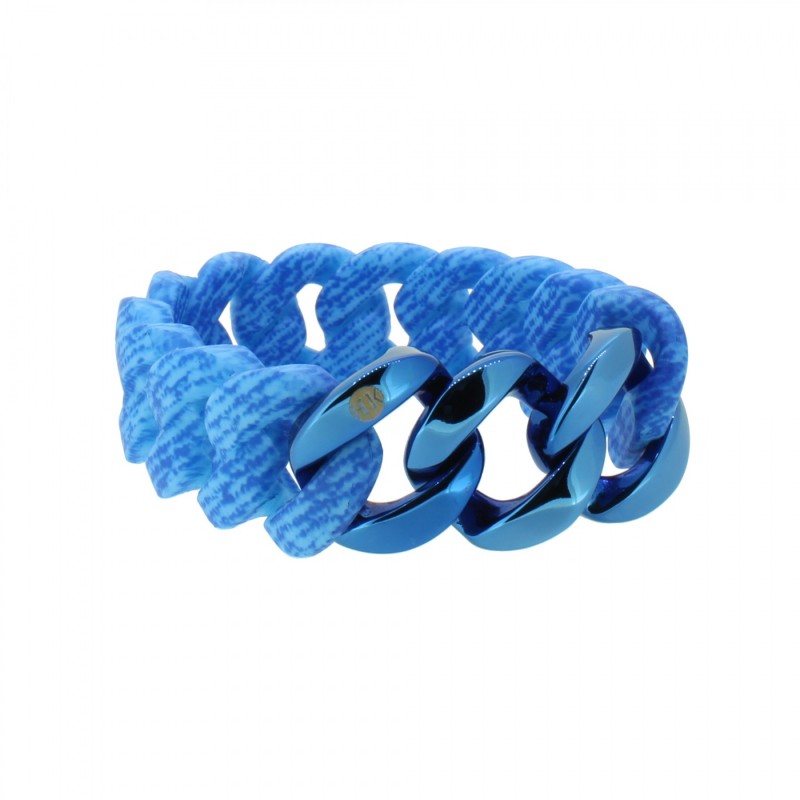 HANSE-KLUNKER ORIGINAL Damen Armband 107961 Edelstahl jeans aqua blau blau