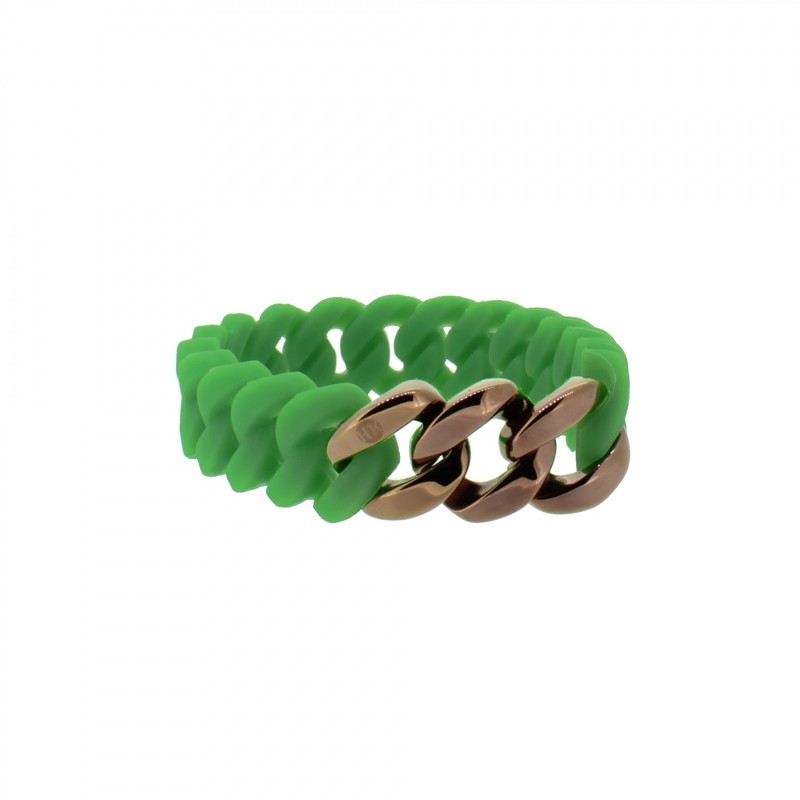 HANSE-KLUNKER MINI Damen Armband 107978 Edelstahl grün bronze