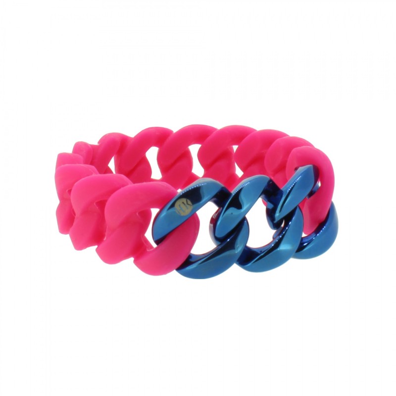 HANSE-KLUNKER ORIGINAL Damen Armband 107940 Edelstahl pink blau