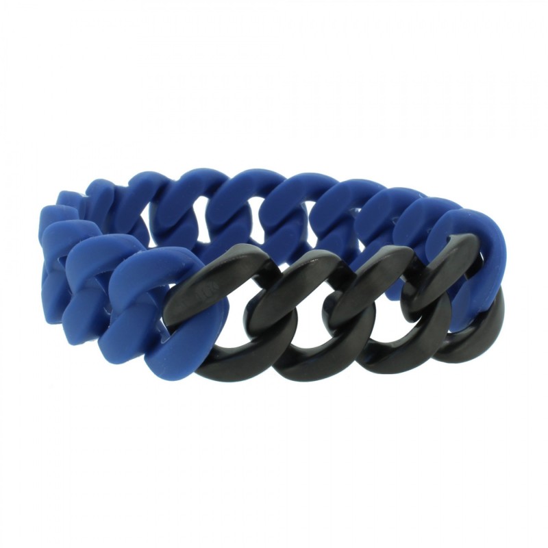 HANSE-KLUNKER ORIGINAL Herren Armband 107416 Edelstahl blau schwarz matt